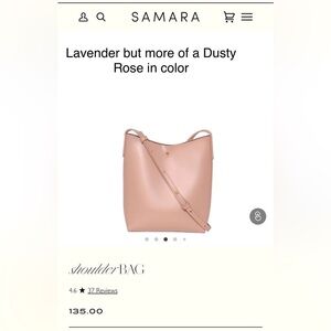 Samara vegan leather cross body bag/shoulder bag in lavender, iconic closure